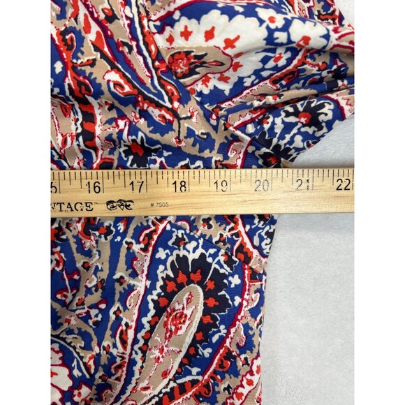 Chicos Dress Tunic Womens 2 Paisley Print Multicolor 3/4 Sleeve Button-Up - Picture 4 of 7